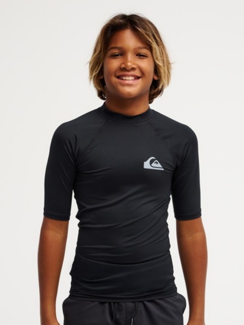Everyday - Boys 8-16's Black Short Sleeve UPF 50 Surf Rash guard